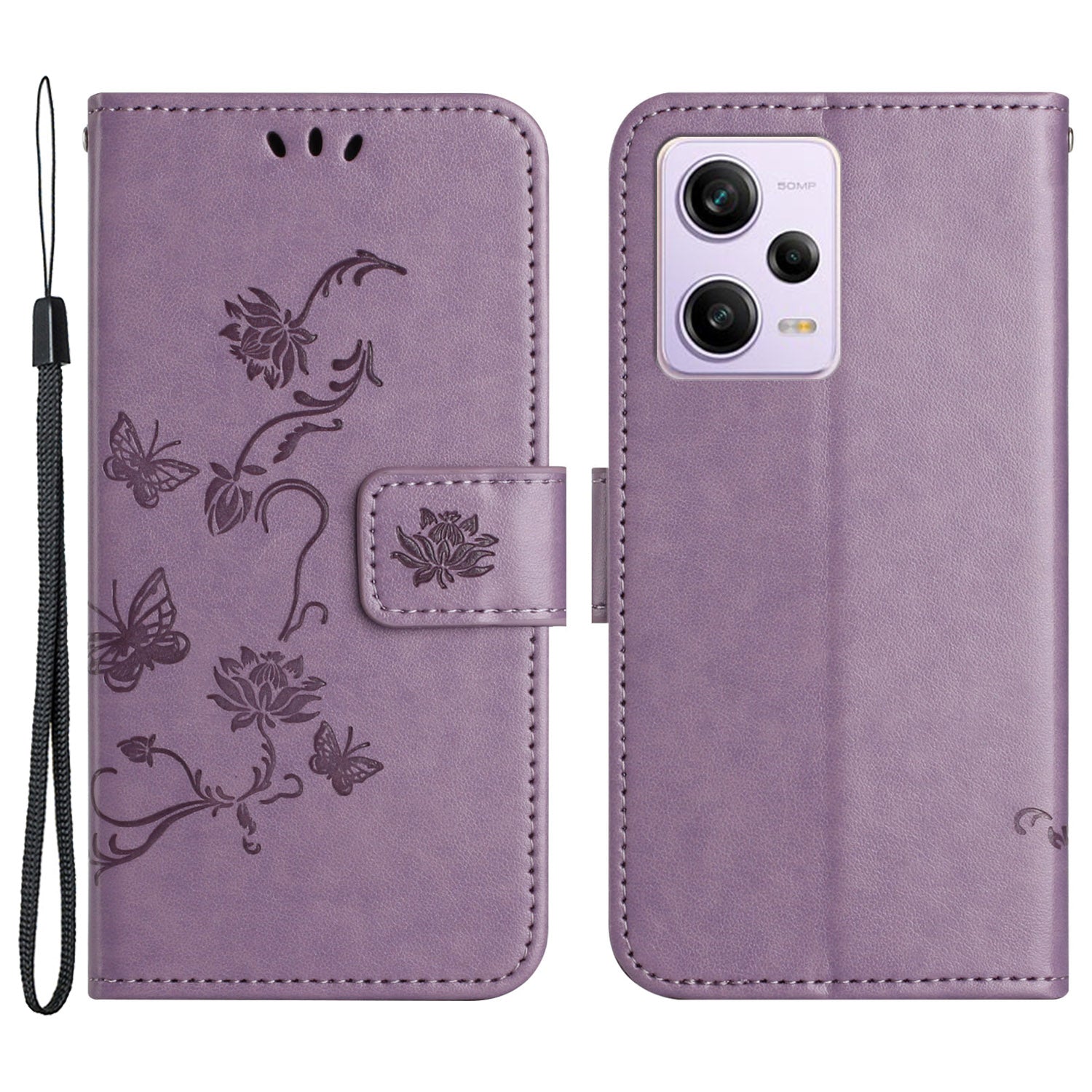 Shockproof Phone Case For Xiaomi Redmi Note 12 Pro 5G PU Leather Phone Cover with Imprinted Butterfly Flower Pattern and Stand Wallet Shockproof Phone Case For Xiaomi Redmi Note 12 Pro 5G PU Leather Phone Cover with Imprinted Butterfly Flower Pattern and Stand Wallet